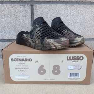 Lusso Cloud Scenario Slide - Woodland Camo Slip-On Clogs